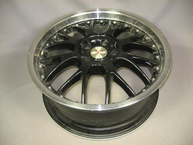 4 Flik Wasp 18" Inch 18x7 Black Polished Wheel Rims Set 8