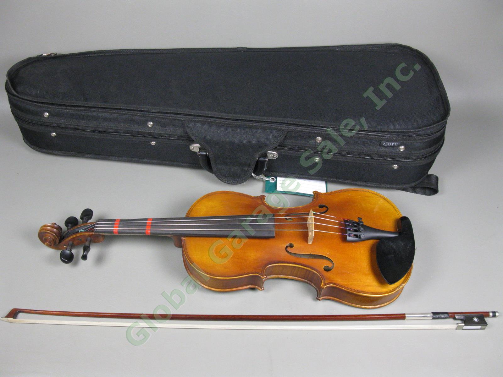 John Juzek Model #100 4/4 Full-Size Violin Outfit With Bow + Hard Case EXC COND!