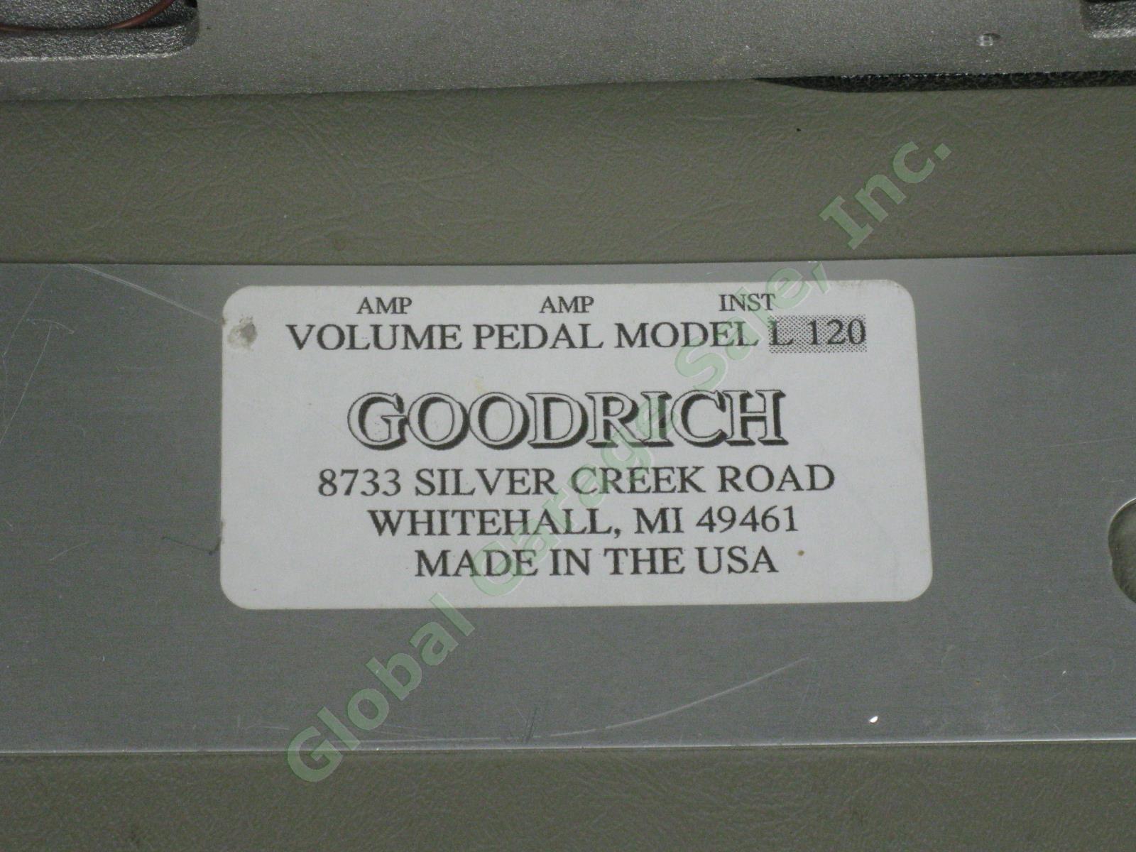 Vintage Goodrich Guitar Keyboard Low-Profile Volume Pedal Model L120 USA NO RES! 6