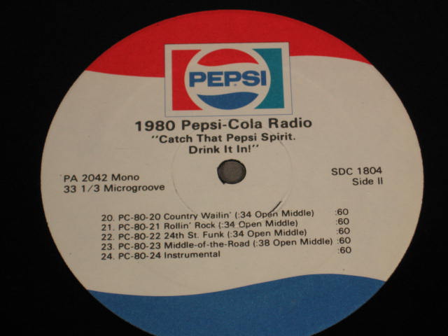 Vintage Pepsi Cola Mountain Dew Radio Promo LP Records 14