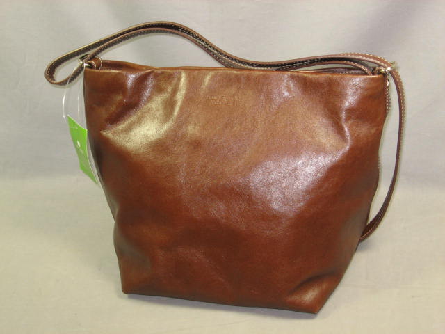 NWT Kate Spade Clover Tobacco Leather Handbag Purse Bag 1
