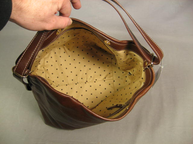 NWT Kate Spade Clover Tobacco Leather Handbag Purse Bag 6