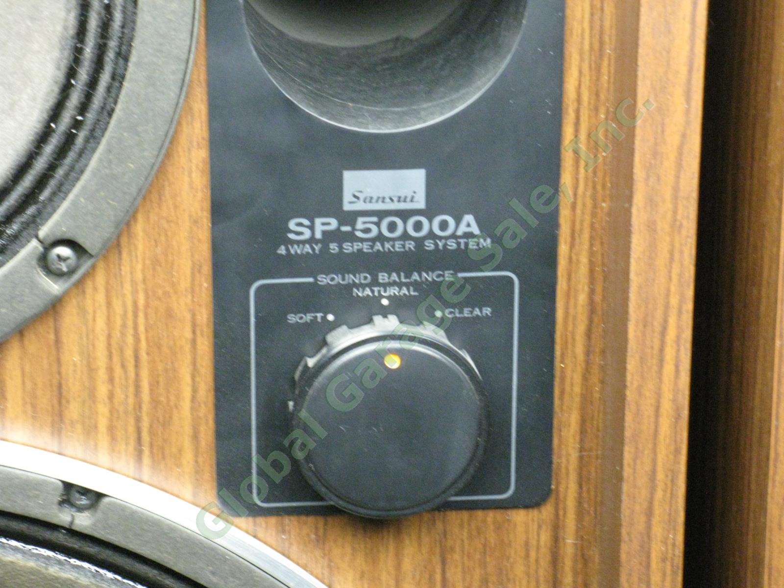 Rare Vintage 1970s Sansui SP5000A Stereo Speakers 130W 16" Woofers One Owner! 7