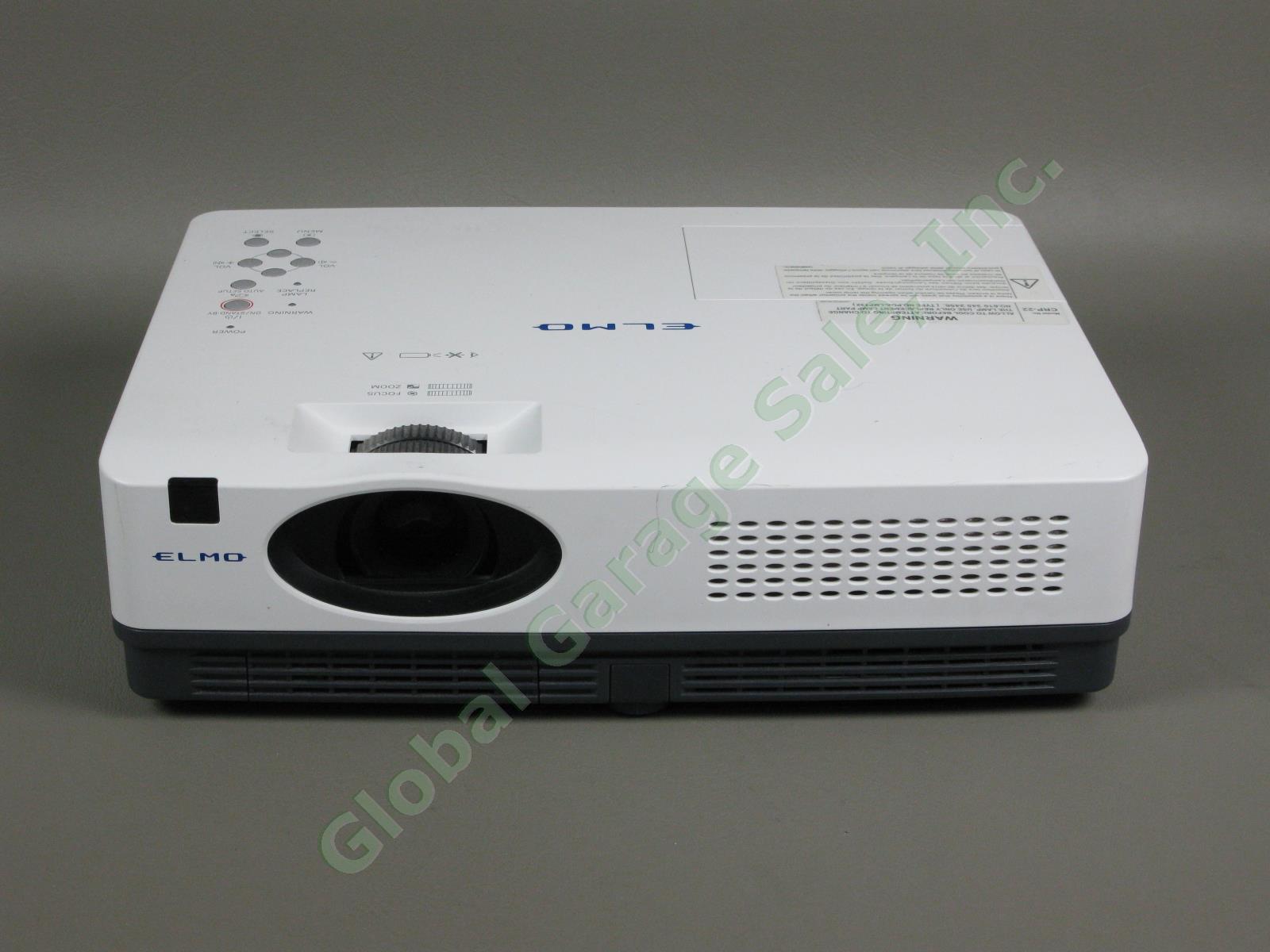 Elmo LCD Projector CRP-22 1024x768 2200 Lumens Only 206 Lamp Hours! Working! NR 2