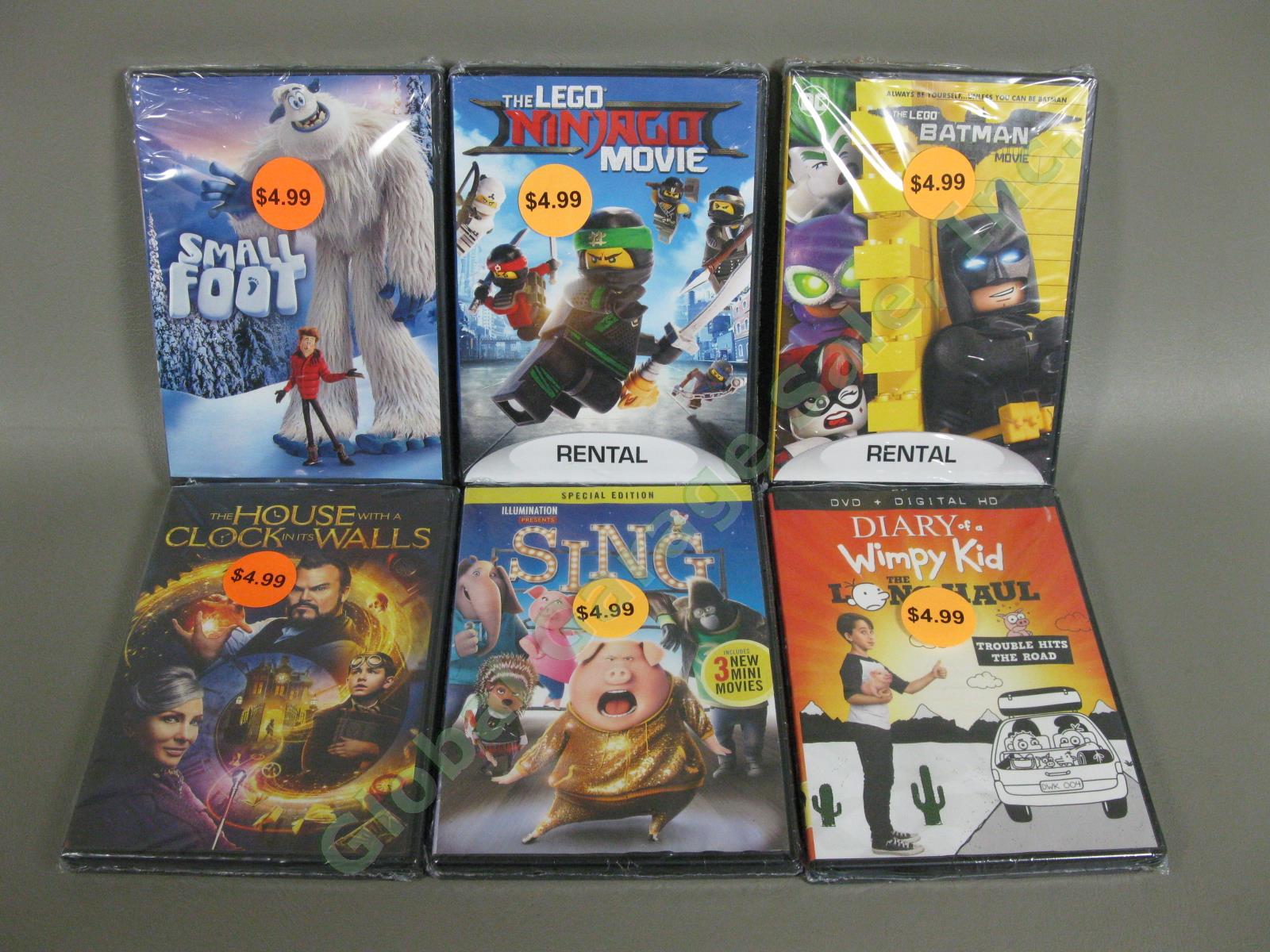 41 Cartoon Animated Kids Movie DVD Lot Lego Ninjago Minions Smurfs Missing Link 2