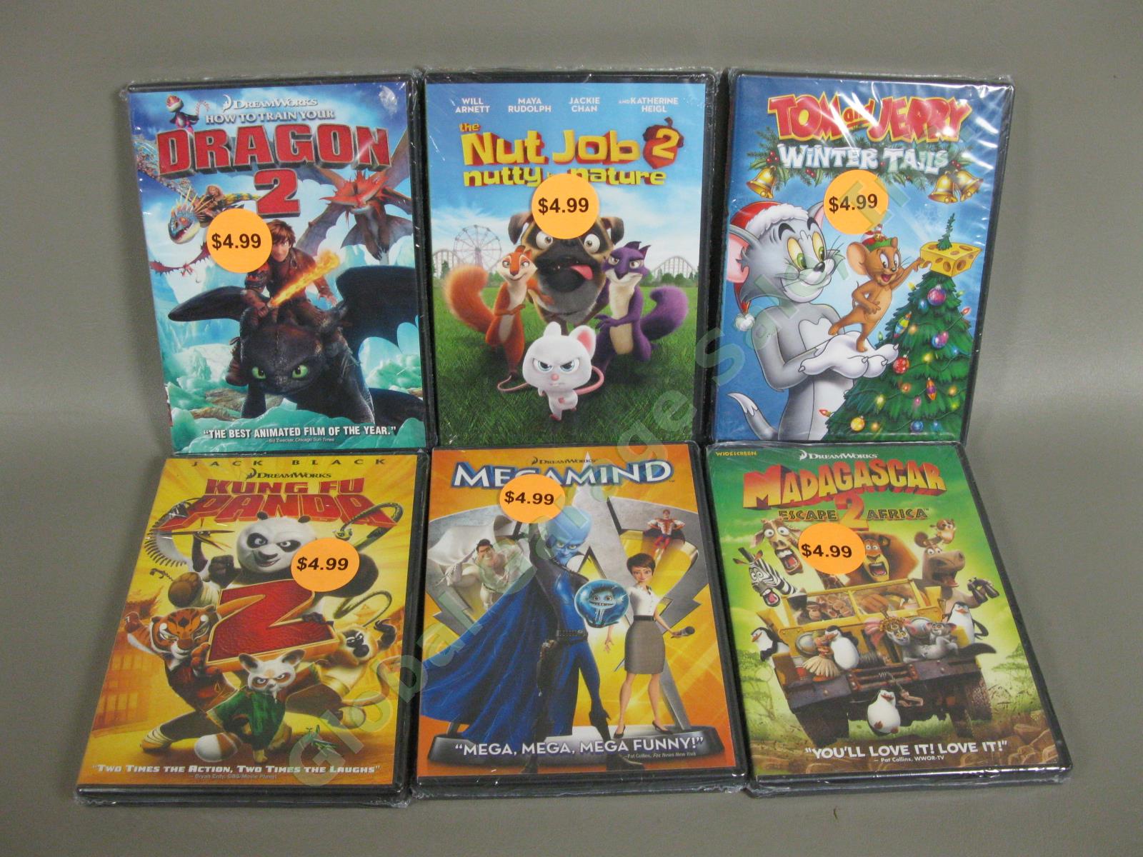 41 Cartoon Animated Kids Movie DVD Lot Lego Ninjago Minions Smurfs Missing Link 4