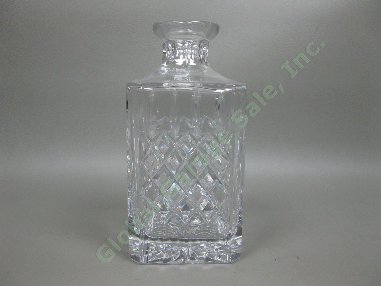 Vintage Waterford 10.75" Cut Crystal Rectangular Glass Liquor Decanter & Stopper 3