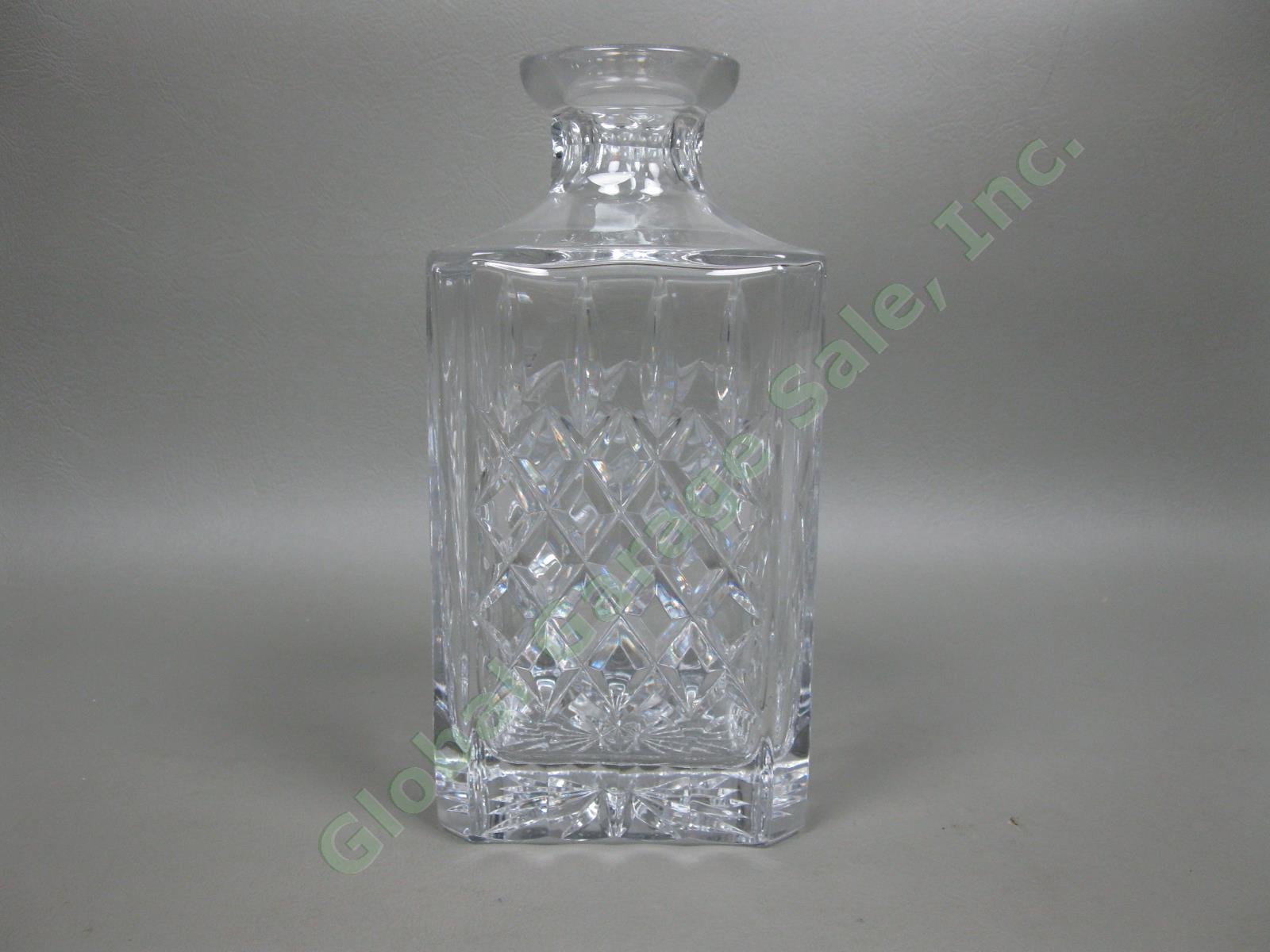 Vintage Waterford 10.75" Cut Crystal Rectangular Glass Liquor Decanter & Stopper 4