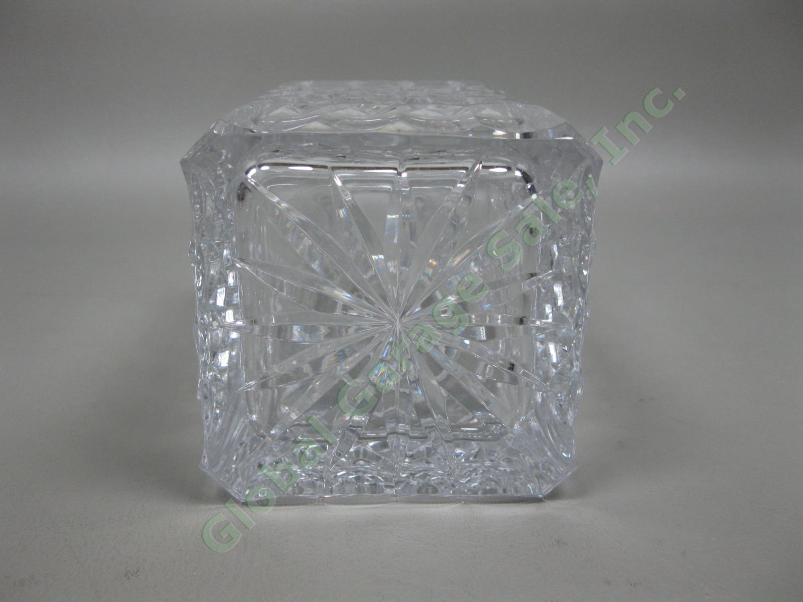 Vintage Waterford 10.75" Cut Crystal Rectangular Glass Liquor Decanter & Stopper 6