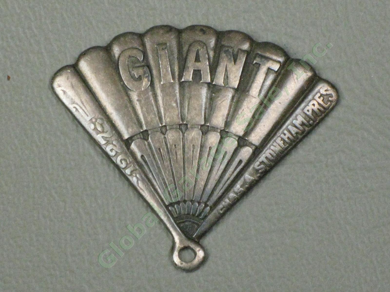 RARE 1927 NY Giants Baseball Silver Season Pass of Brigadier General 