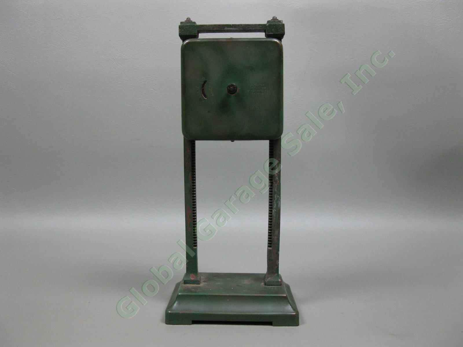 Antique 1913 Ansonia Gravity Bronze Metal 1-Day Clock For Parts/Repair New York 5