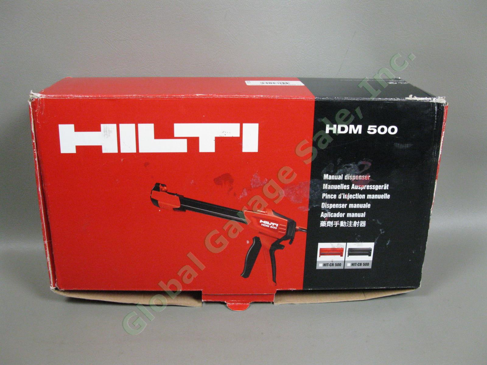 Hilti HDM-500 Manual Anchor Adhesive Dispenser w/ HIT-CR500 & HIT-CB500 CIB NR! 1
