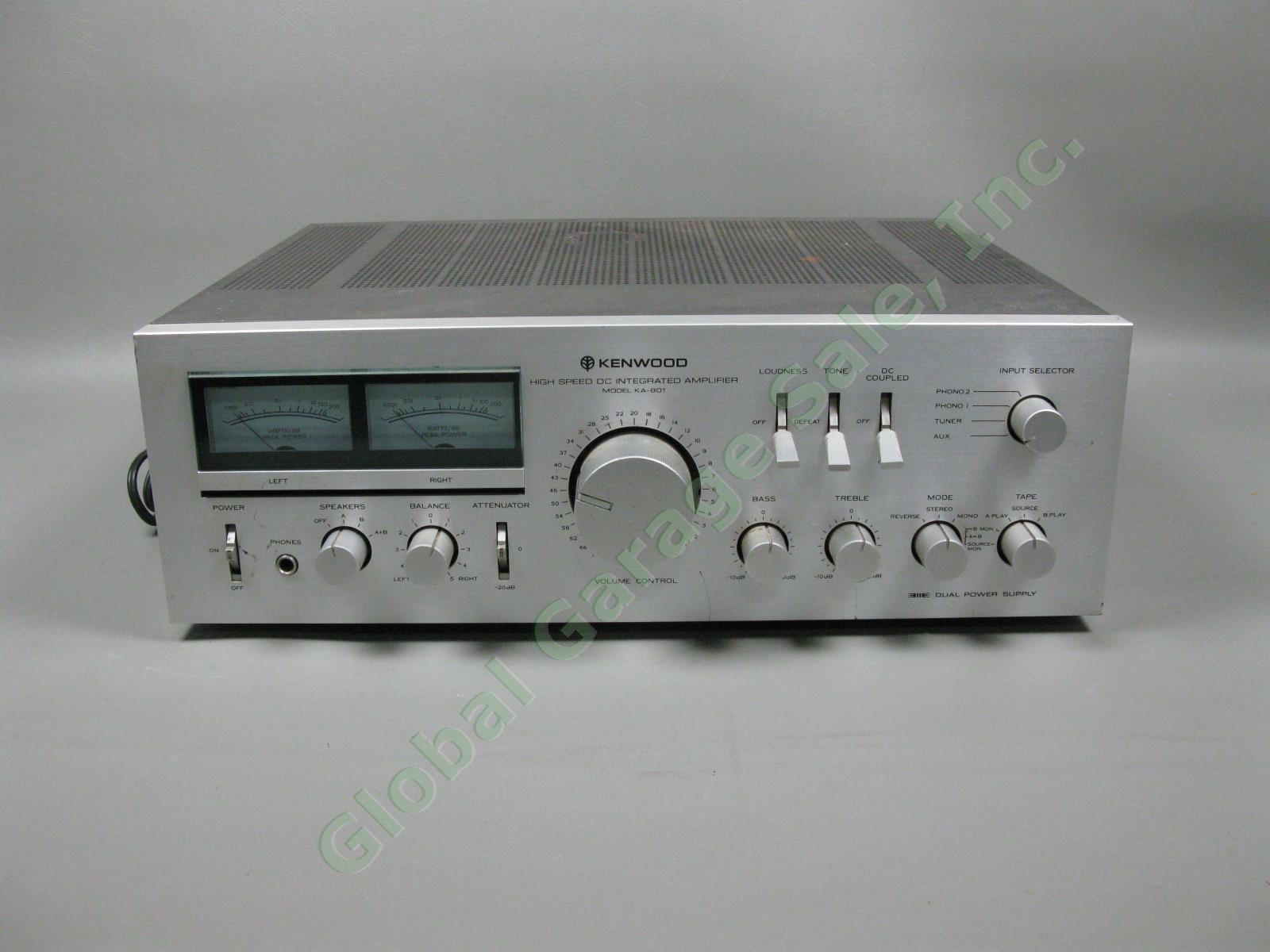 Vintage Kenwood KA-801 High Speed DC Integrated Stereo Amplifier Parts/Repair NR