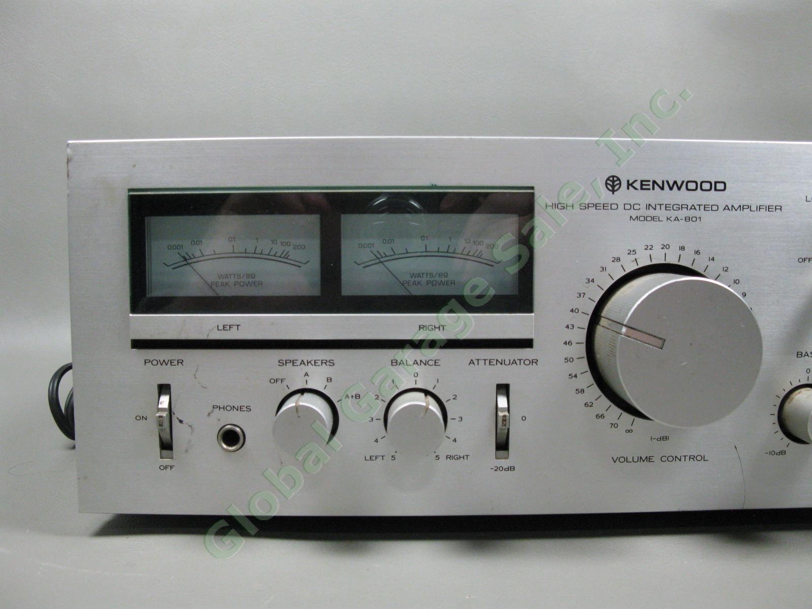 Vintage Kenwood KA-801 High Speed DC Integrated Stereo Amplifier Parts/Repair NR 1