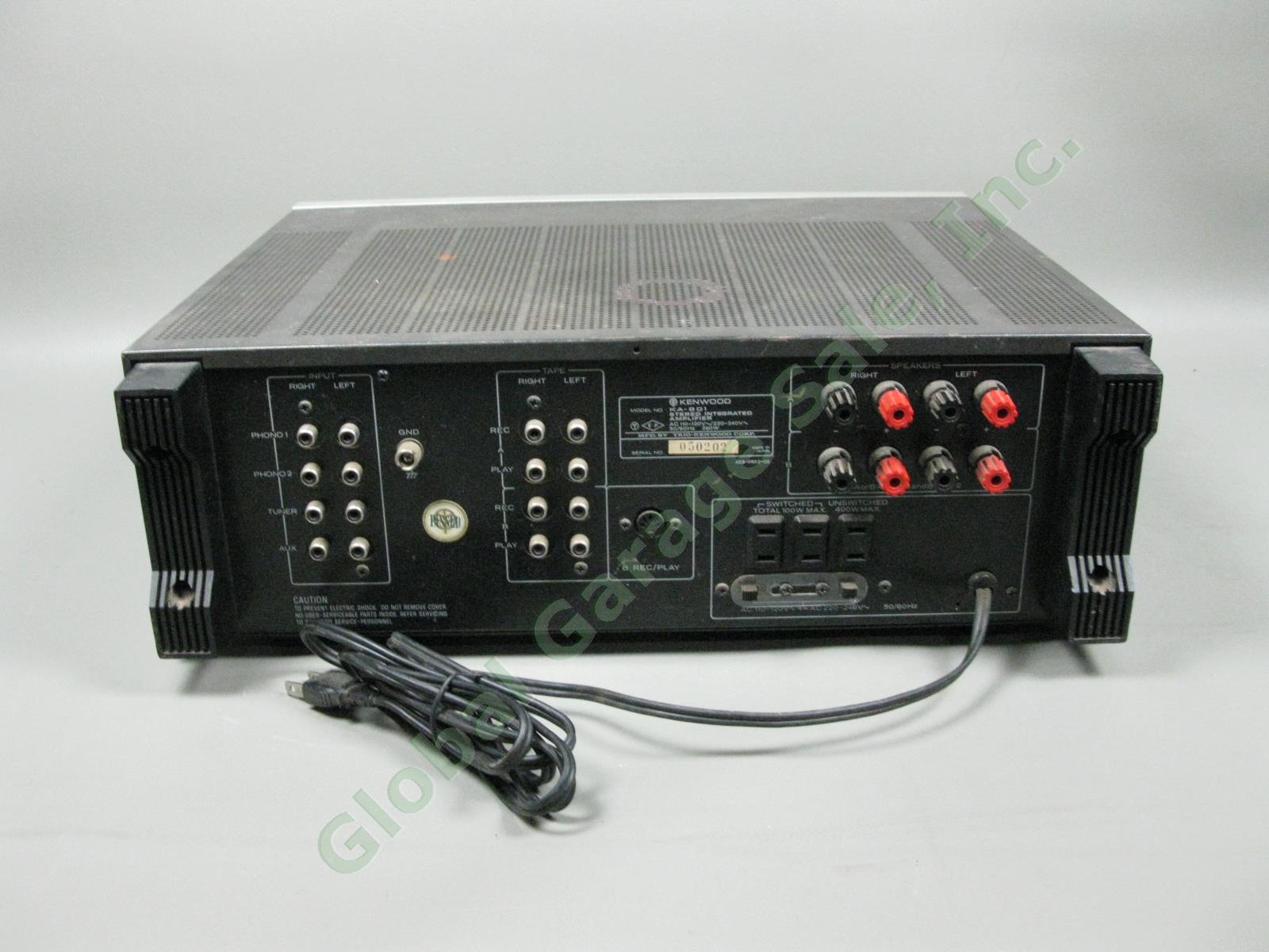 Vintage Kenwood KA-801 High Speed DC Integrated Stereo Amplifier Parts/Repair NR 4