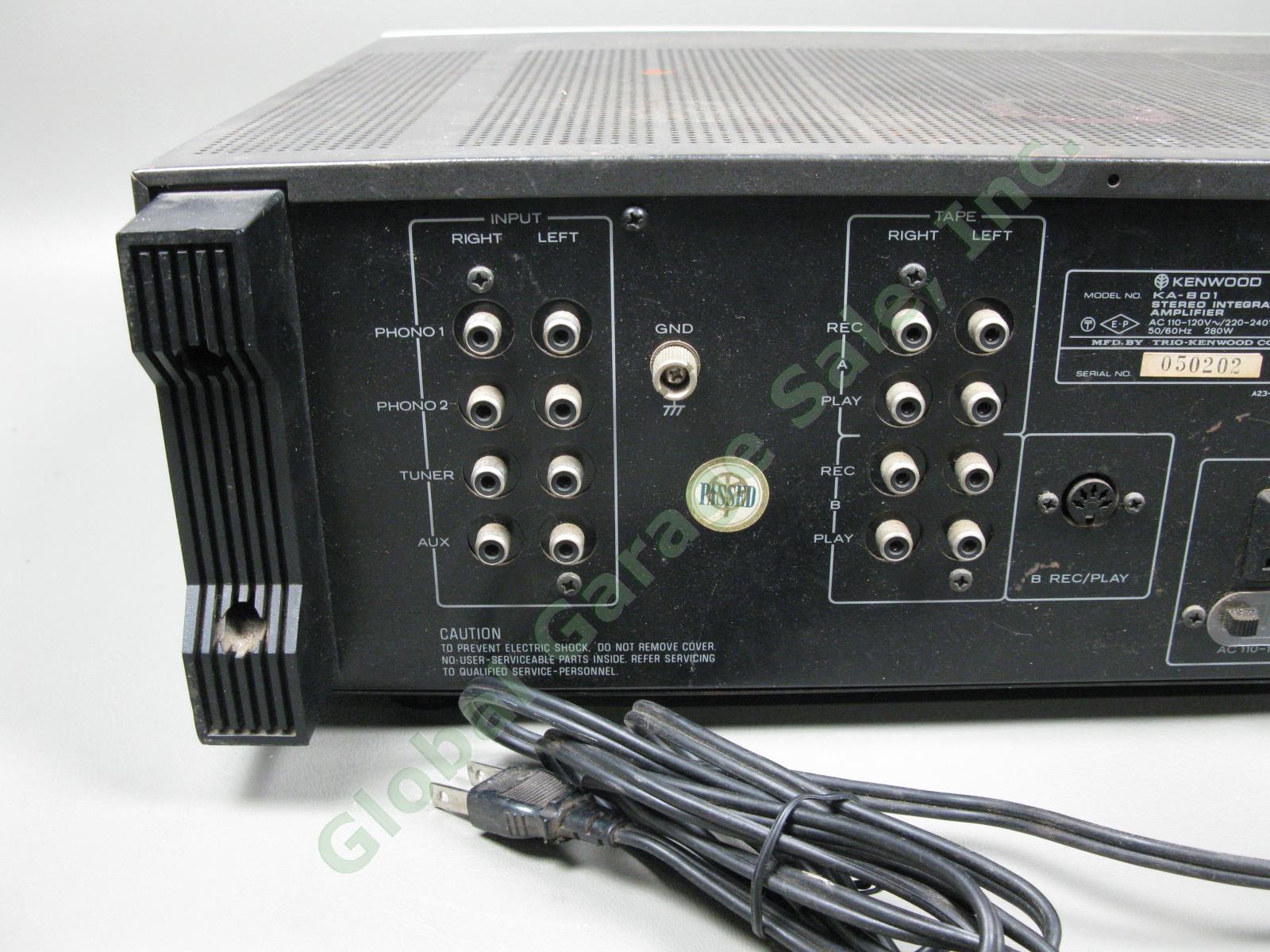 Vintage Kenwood KA-801 High Speed DC Integrated Stereo Amplifier Parts/Repair NR 5