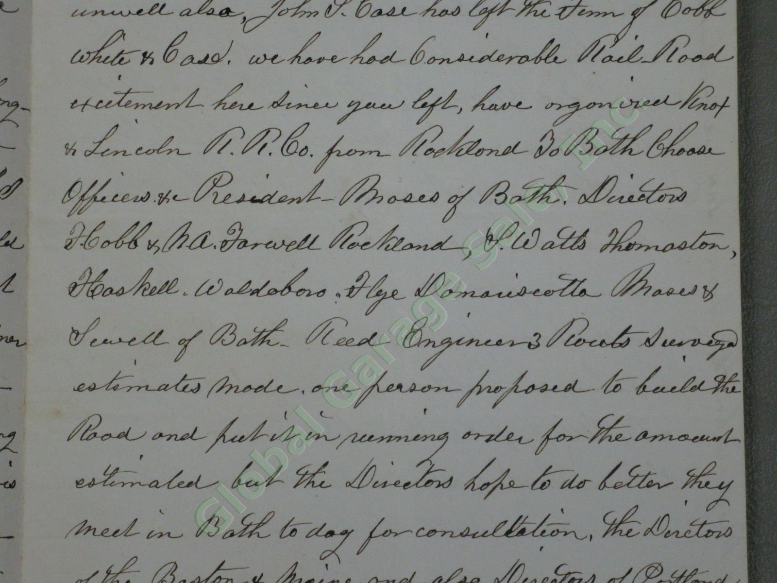 Antique 1868 Letter Andrew Johnson Impeachment Trial Knox Lincoln Maine Railroad 4