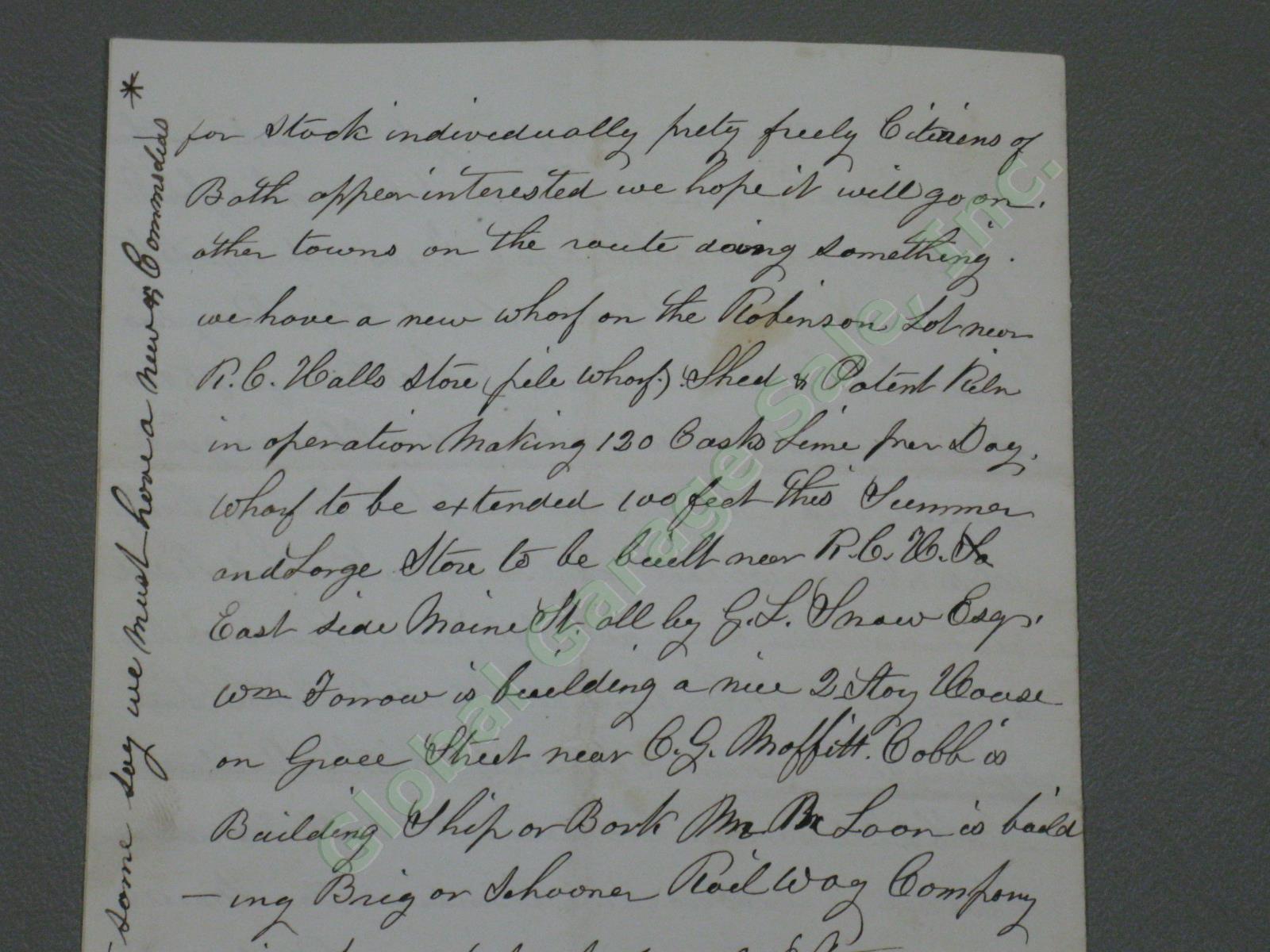 Antique 1868 Letter Andrew Johnson Impeachment Trial Knox Lincoln Maine Railroad 5
