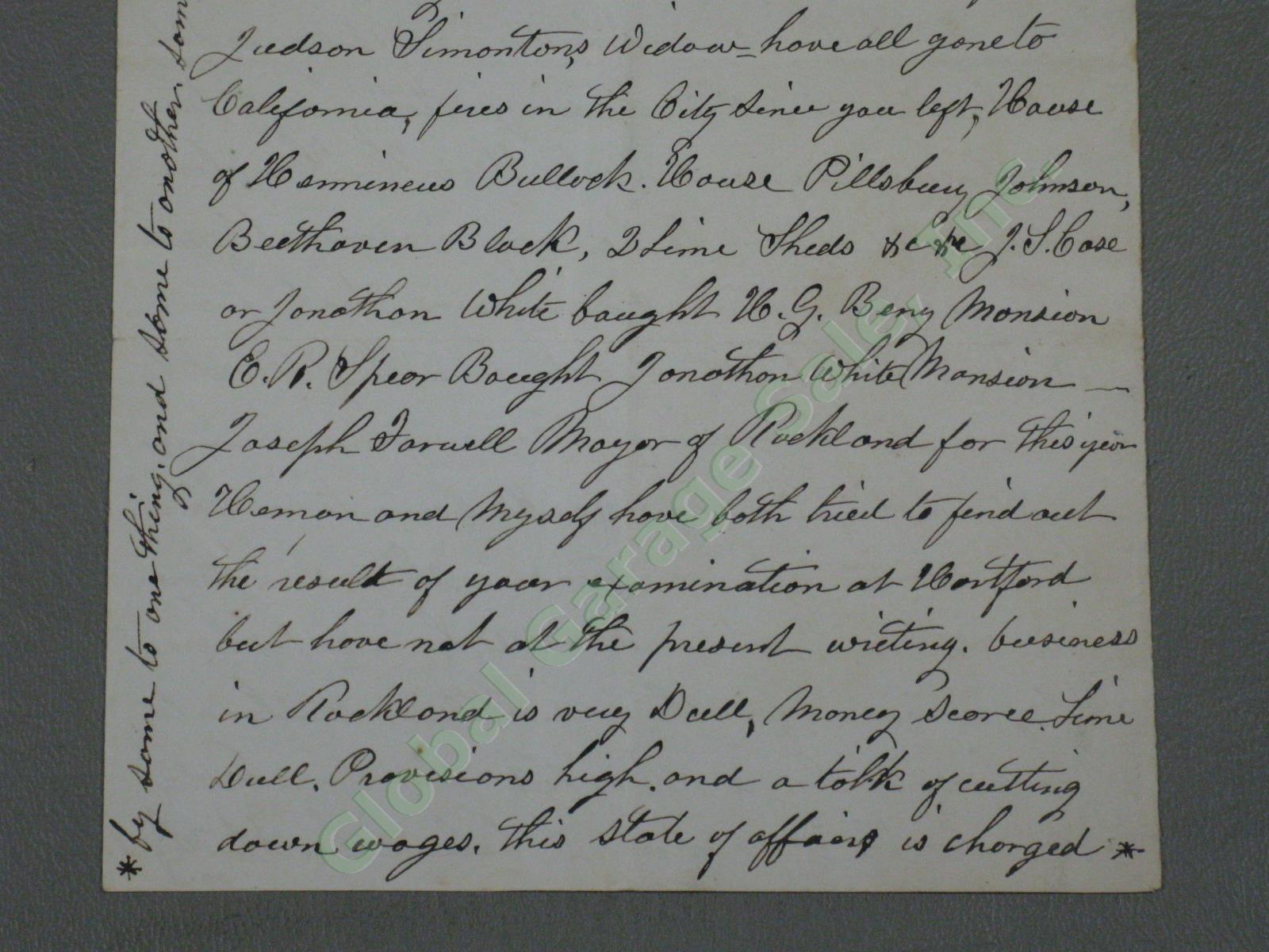 Antique 1868 Letter Andrew Johnson Impeachment Trial Knox Lincoln Maine Railroad 10