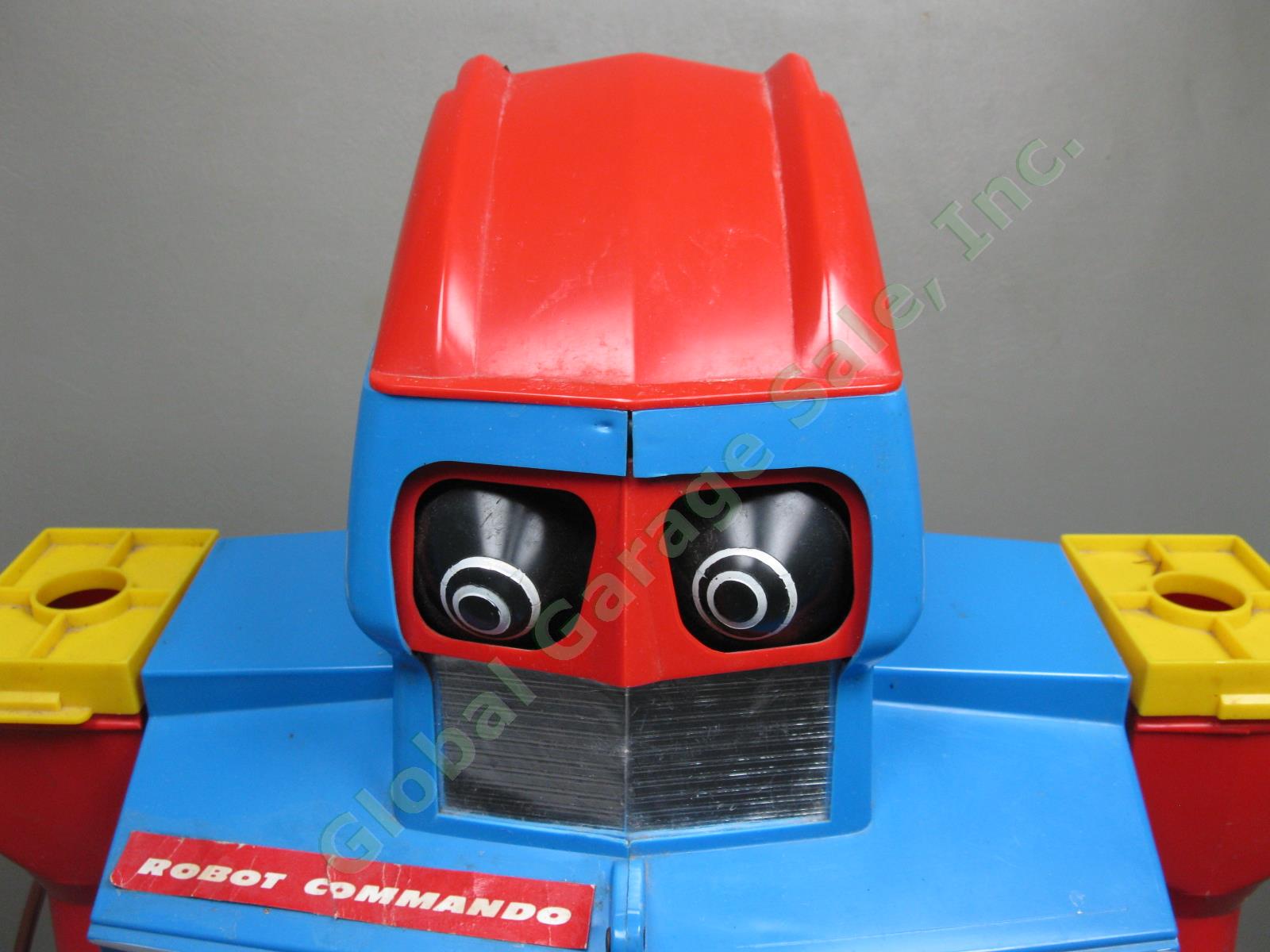 Vintage 1961 Ideal Interactive Robot Commando Battery Toy w/ Remote Control NR! 1