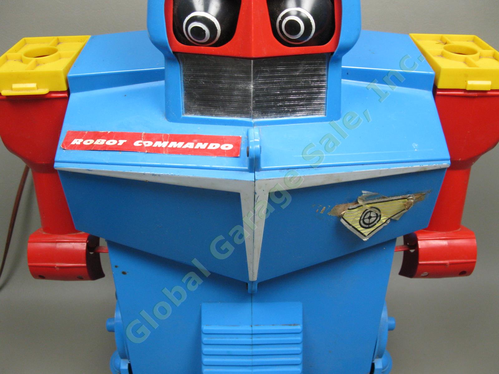 Vintage 1961 Ideal Interactive Robot Commando Battery Toy w/ Remote Control NR! 5