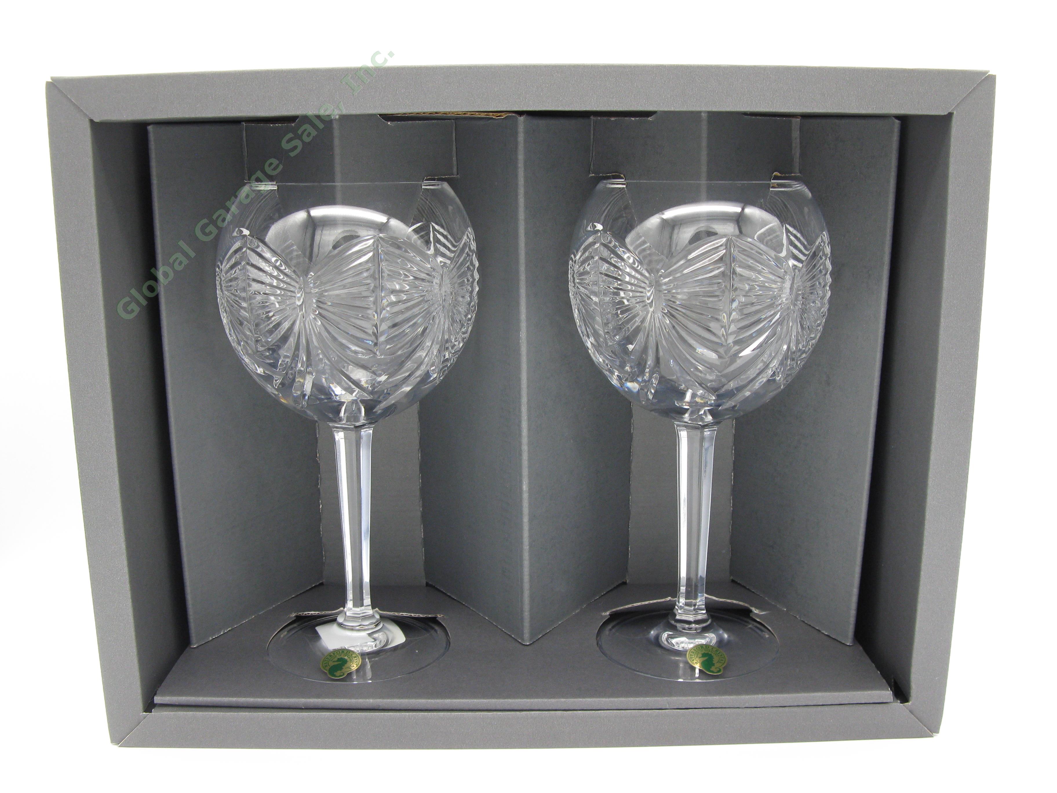 Waterford Crystal Millennium Collection HAPPINESS Toasting Goblet Glass Set MINT 12