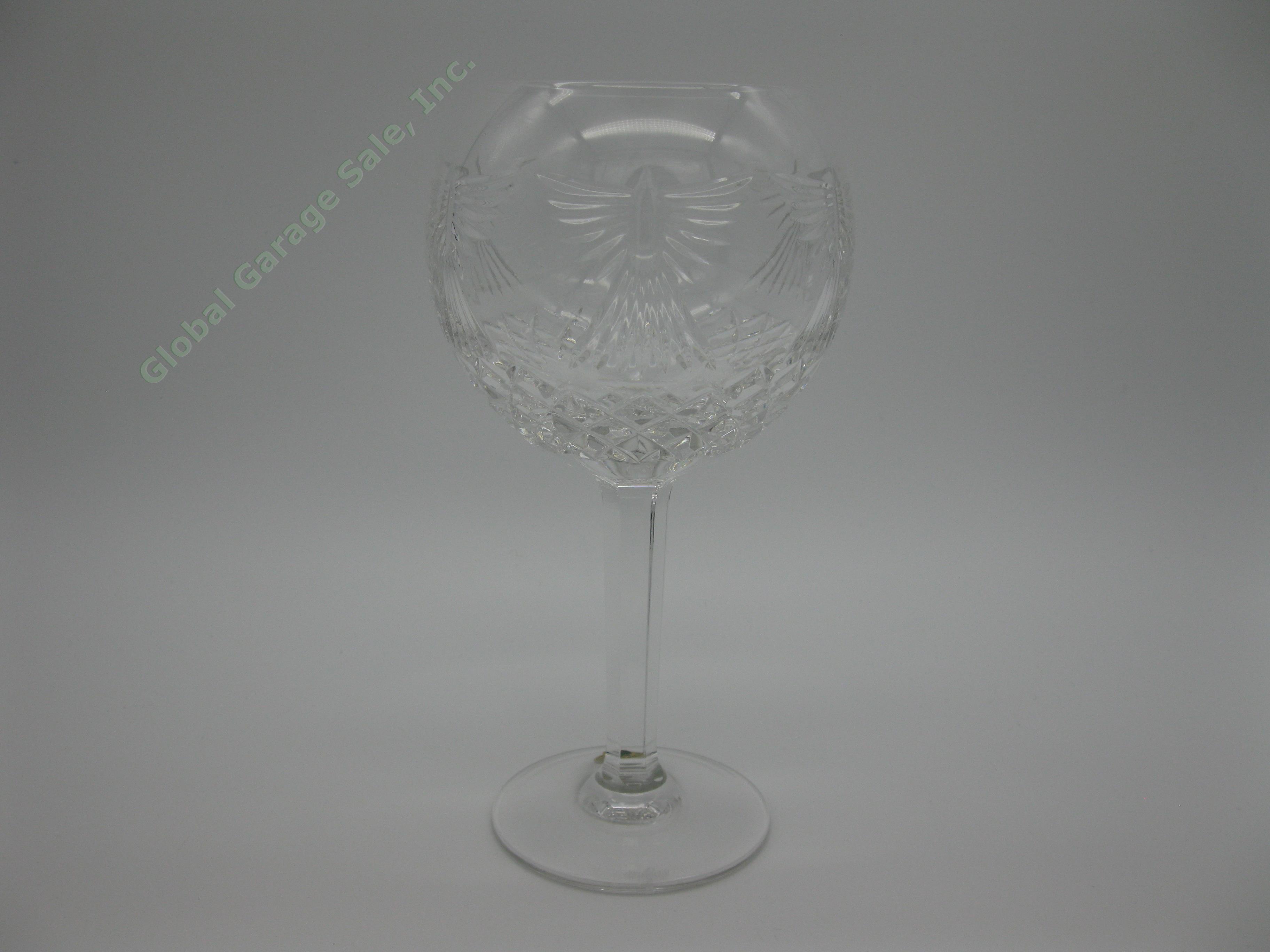 Waterford Crystal Millennium Collection PEACE 8" Toasting Goblets Glass Set MINT 2