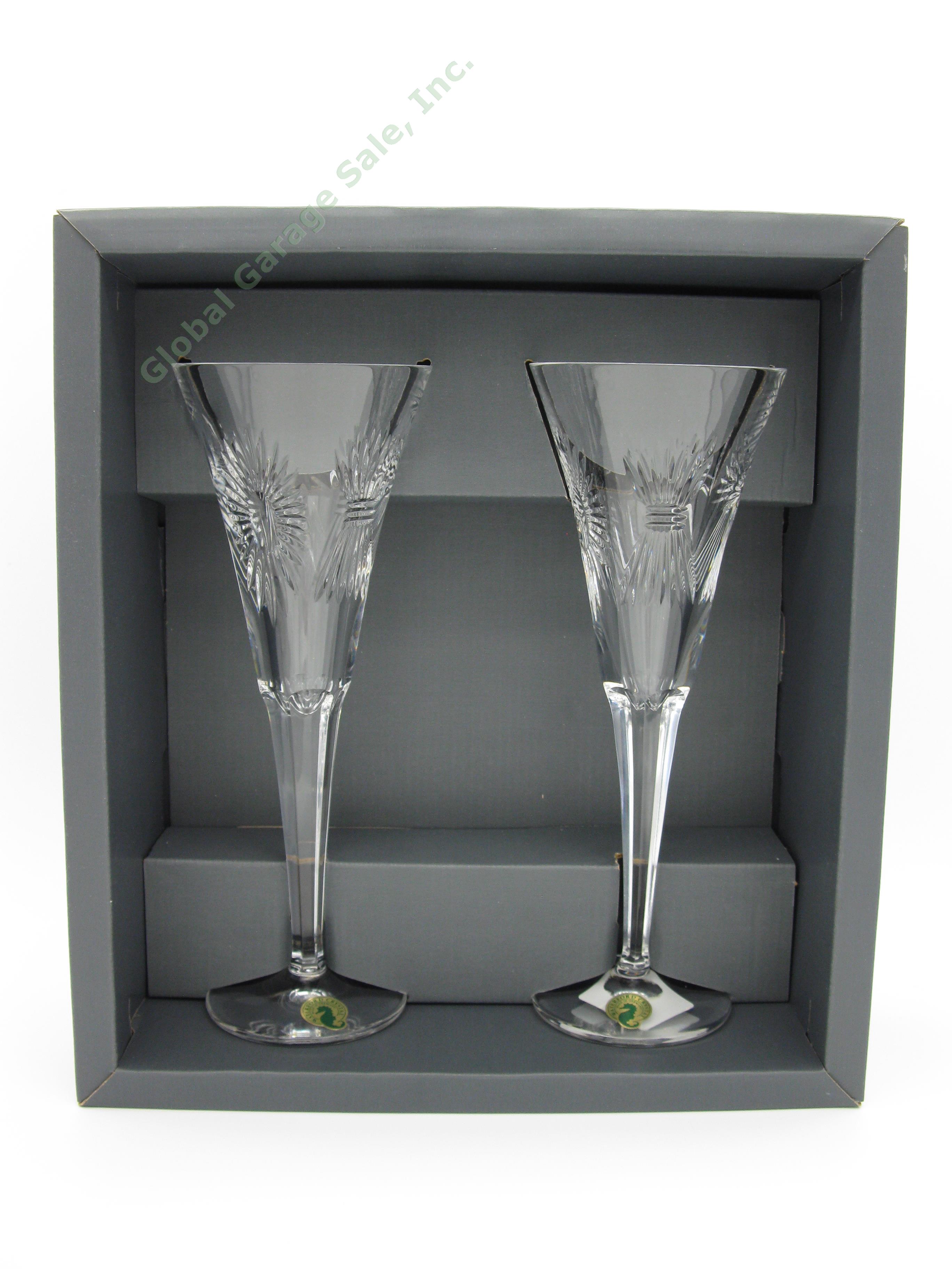 4 Waterford Crystal Millennium Universal-5 Toasting Flute Champagne Glasses NR! 11
