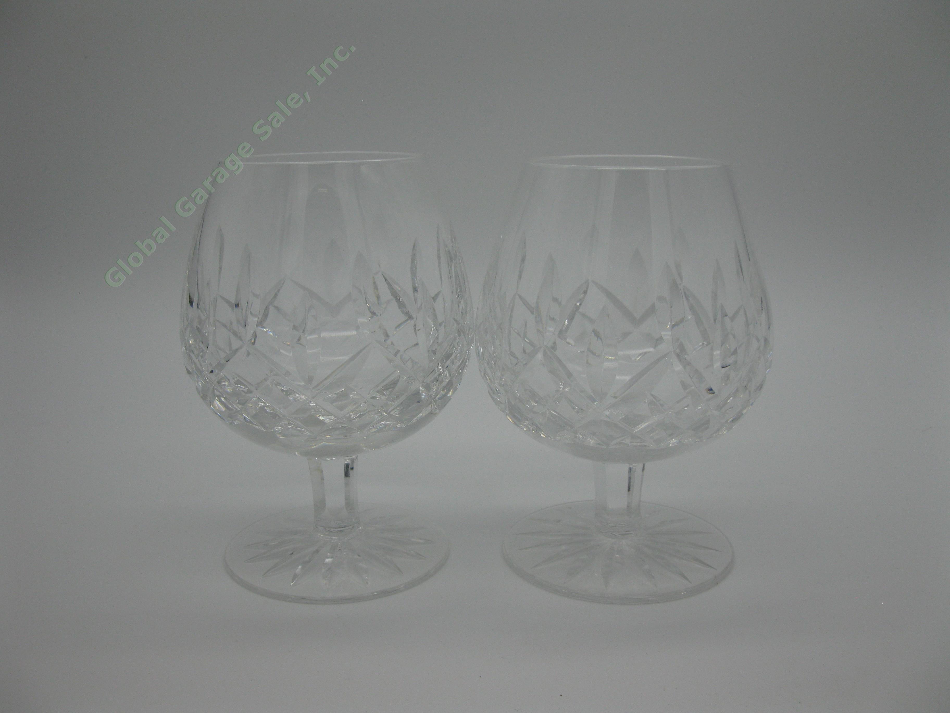 4 Waterford Crystal 5 1/4" LISMORE 12oz Brandy Snifters Glass Goblets Set No Res 1