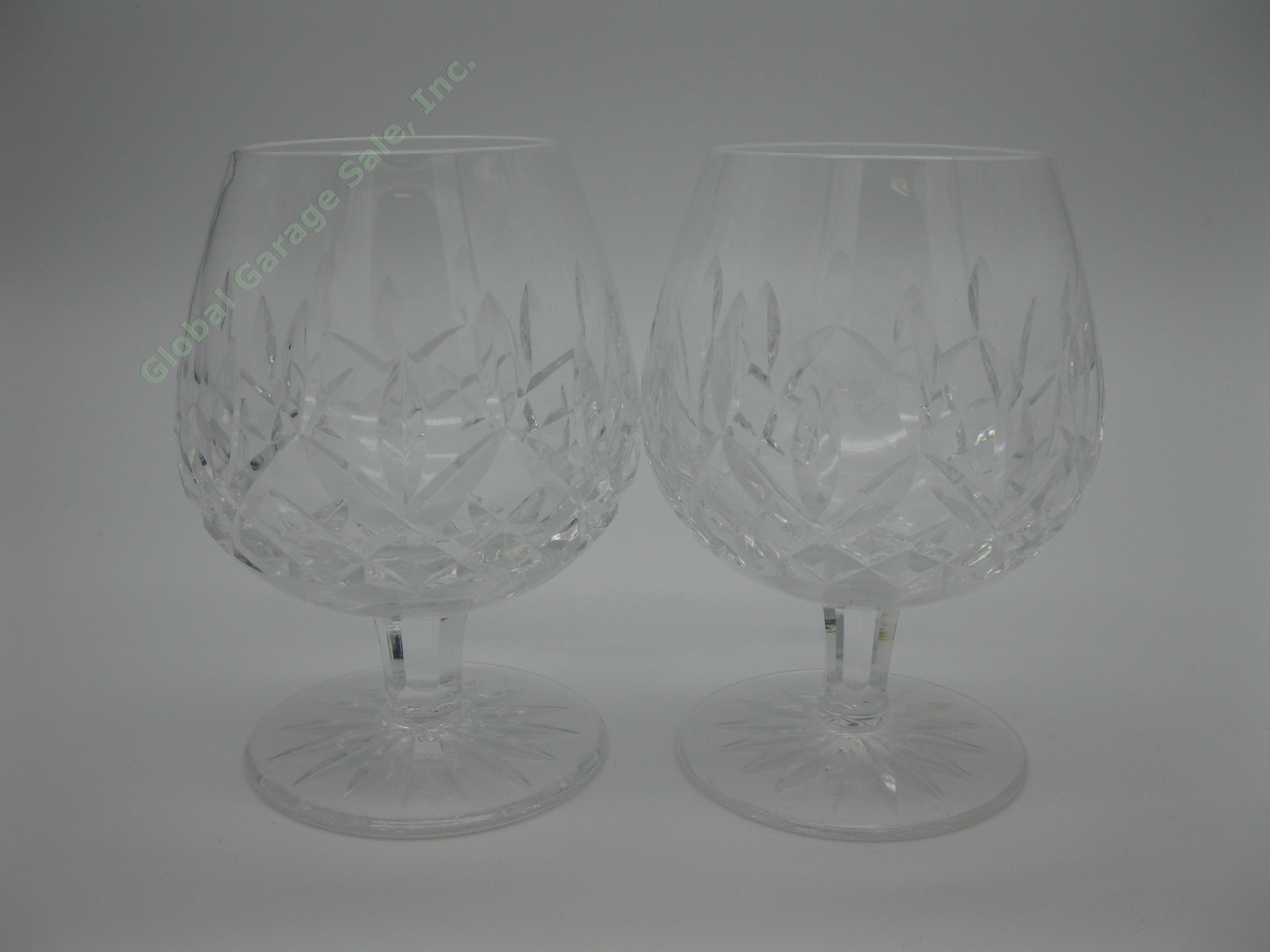 4 Waterford Crystal 5 1/4" LISMORE 12oz Brandy Snifters Glass Goblets Set No Res 7