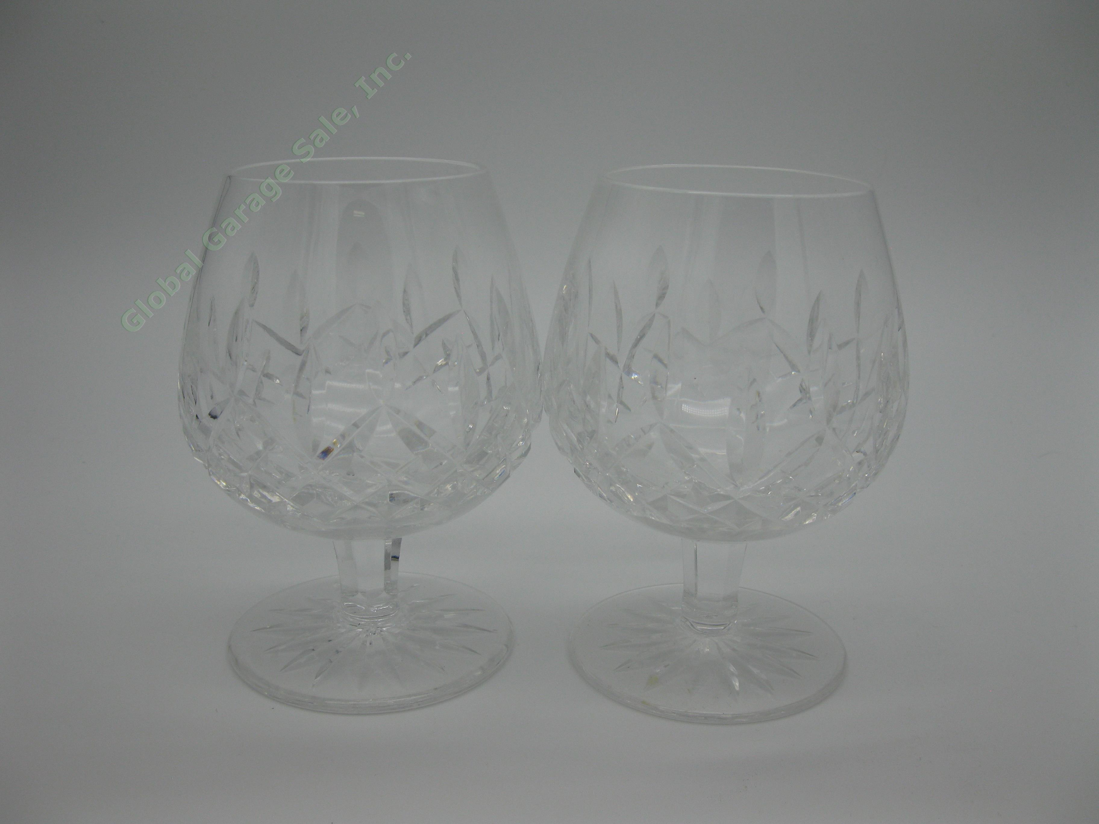 4 Waterford Crystal 5 1/4" LISMORE 12oz Brandy Snifters Glass Goblets Set No Res 8