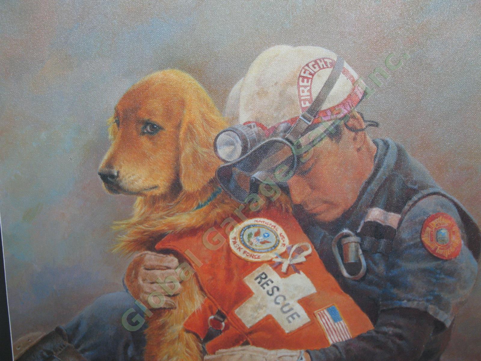 Fred Stone Oklahoma City OKC Bombing Golden Retriever Search + Rescue Dog Print 2