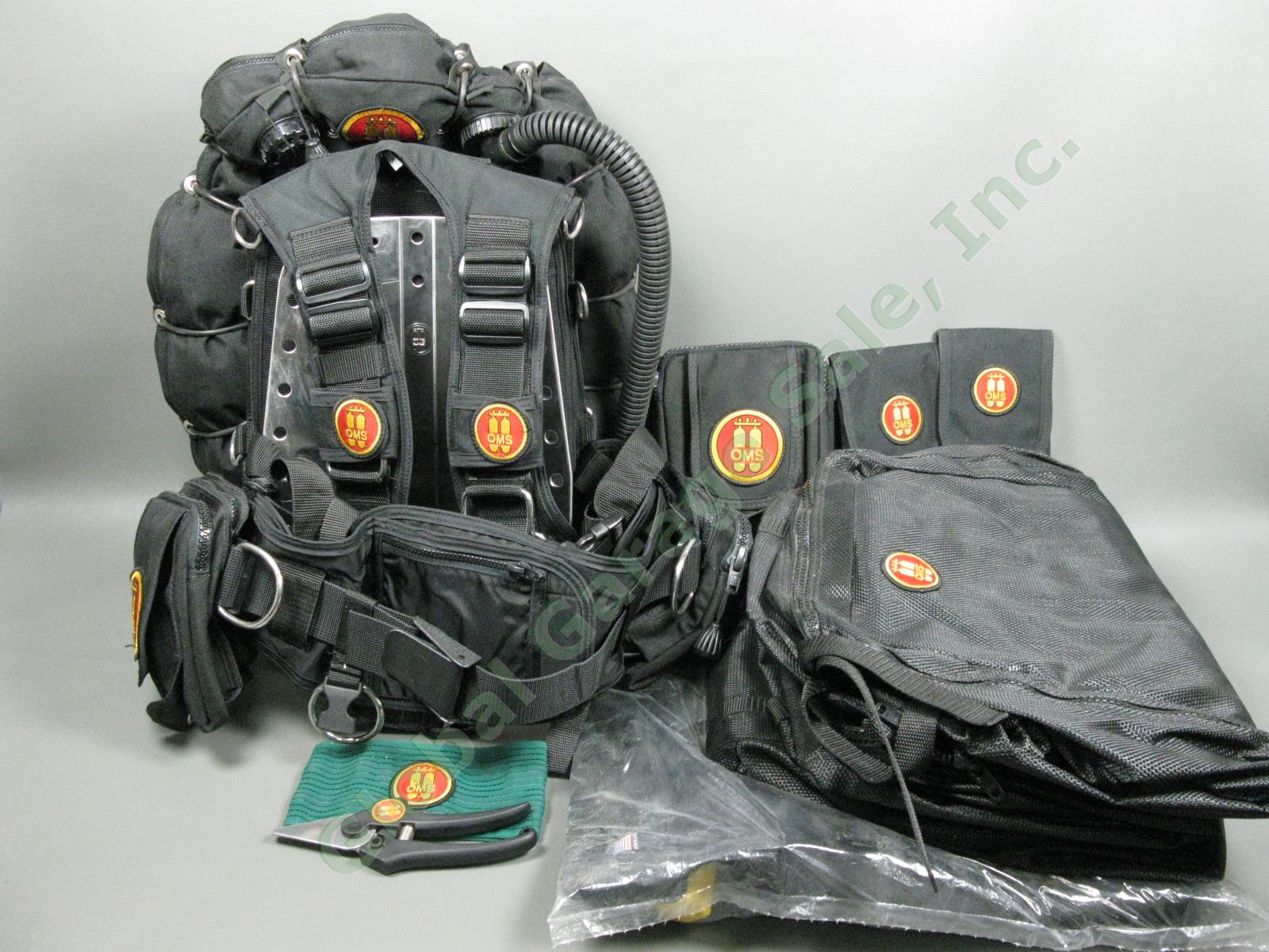 MINT OMS BCD Harness Backplate 45lb Wing Dual Bladder Dive Bag Scuba Lot Sz S/XS