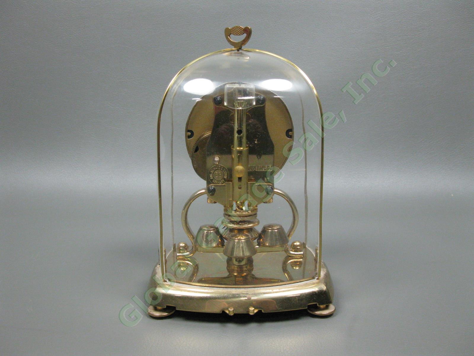 Vintage 1967 Schatz Anniversary 53 2-Jewel Unadjusted Brass Shelf Clock Germany 1