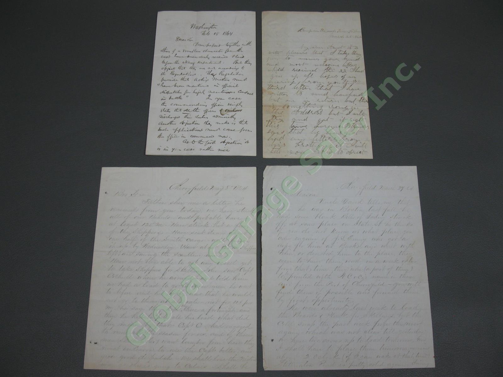 1864 Civil War Letters Wilkins Pike Colonel Samuel Campbell Cherryfield Maine