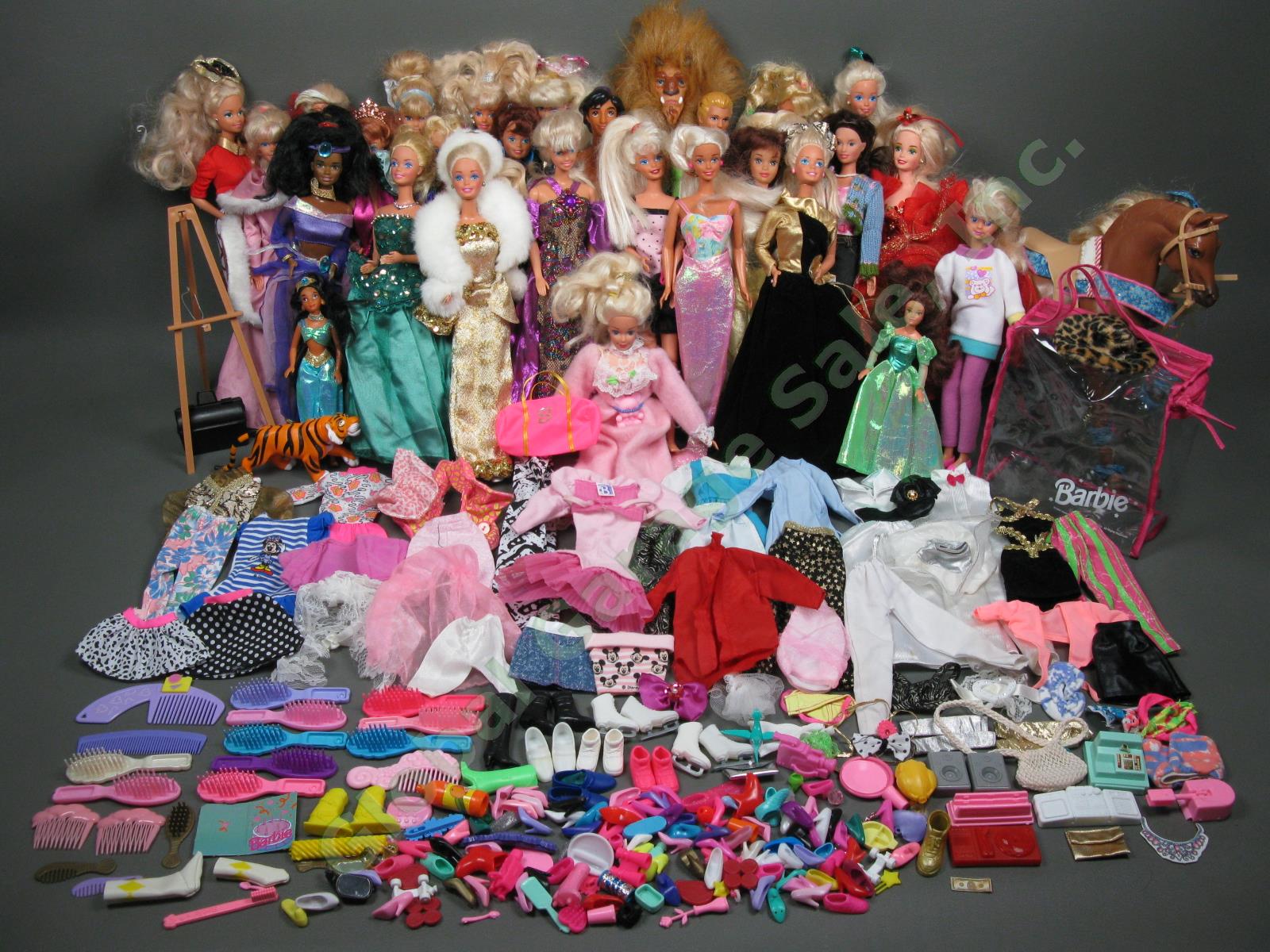 HUGE 29 1970s-1990s Barbie Doll Lot Horse Clothes Accessories Disney Collection
