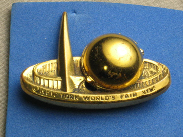 1939 1940 NY Worlds Fair Media Press Pass Pin Charm Set 3