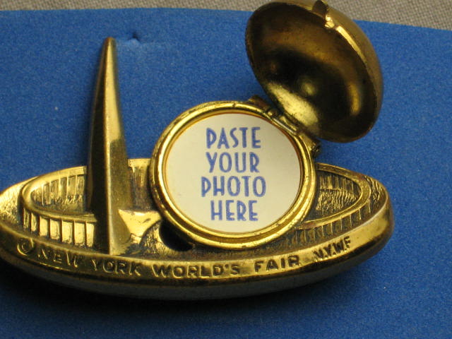 1939 1940 NY Worlds Fair Media Press Pass Pin Charm Set 4