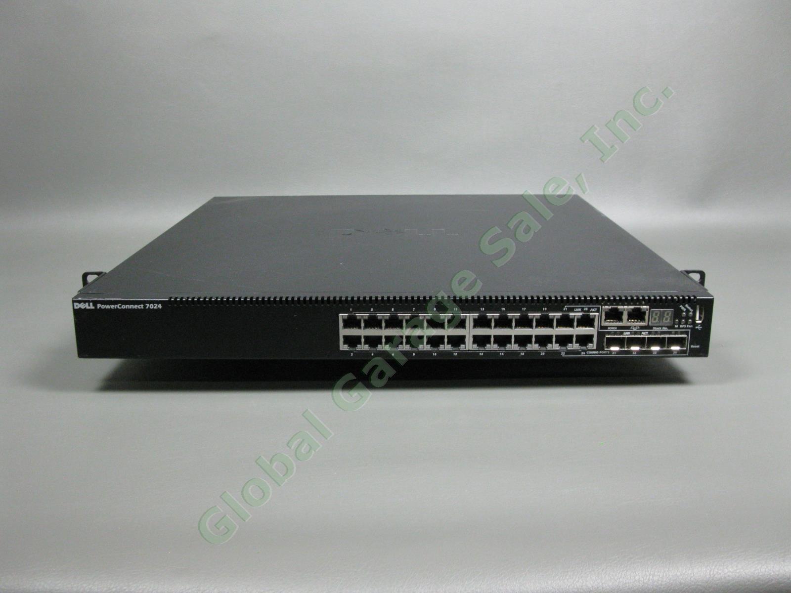 Dell PowerConnect 7024 24-Port Network Ethernet Switch 240V 50-60Hz 2.5A #84NJ8