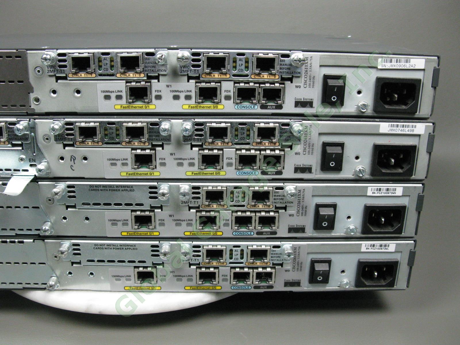 4 Cisco 2600 XM-Series Wired 4-Port Ethernet Router 10/100Mbps CISCO2611XM NR! 6