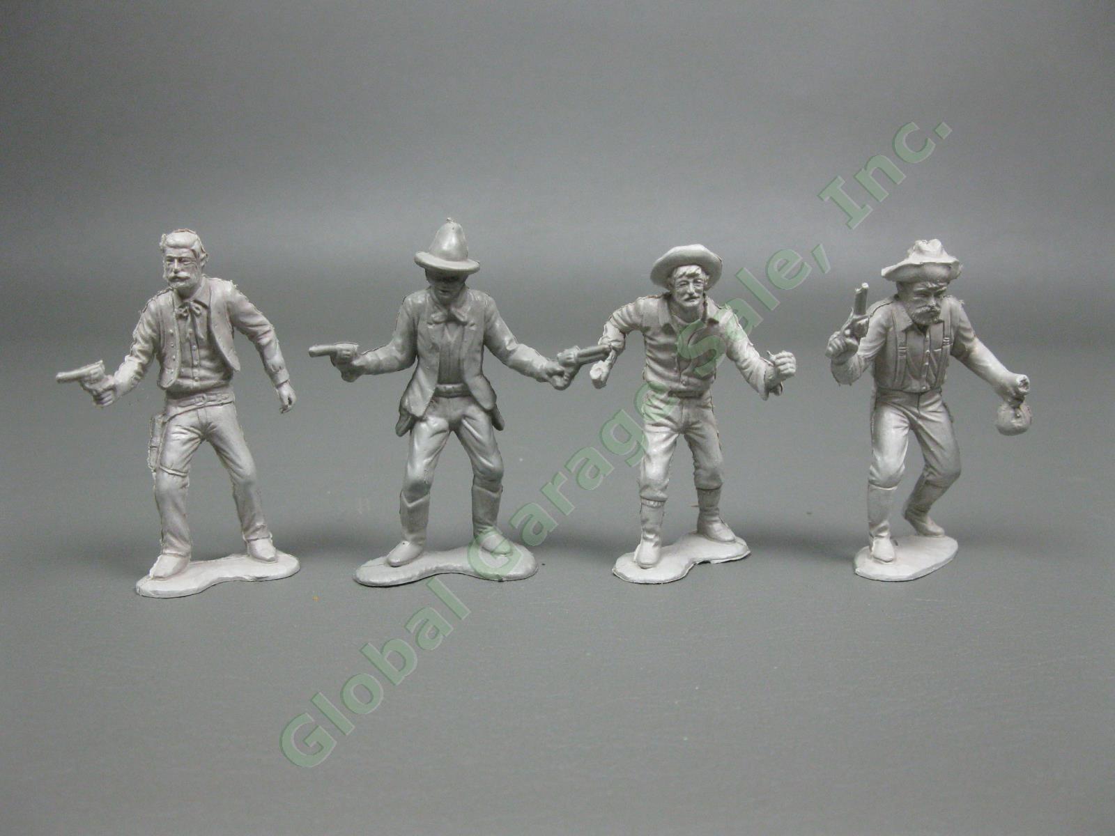 36 Vintage Marx Original Alamo Defenders Gray & Blue Soldiers Lot Davy Crockett 2