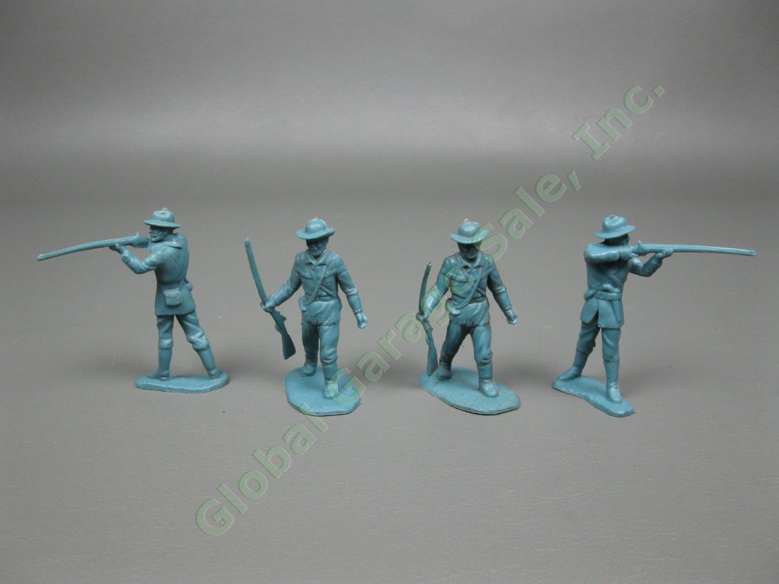 36 Vintage Marx Original Alamo Defenders Gray & Blue Soldiers Lot Davy Crockett 6