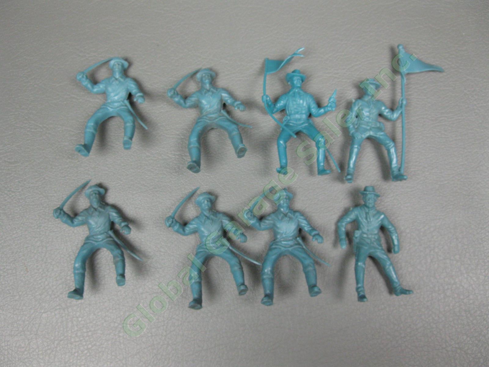 36 Vintage Marx Original Alamo Defenders Gray & Blue Soldiers Lot Davy Crockett 8
