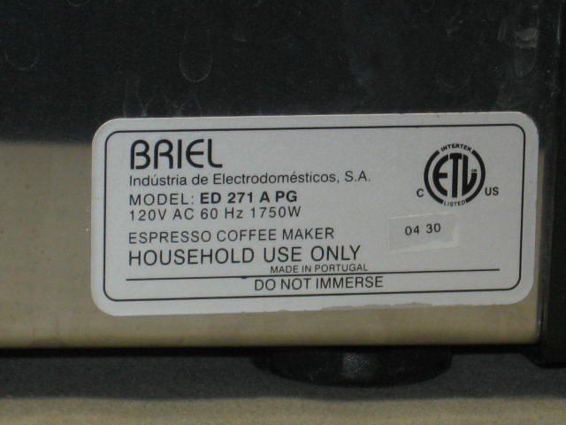 Briel Multi Pro Coffee Espresso Maker Machine ED 271 NR 7
