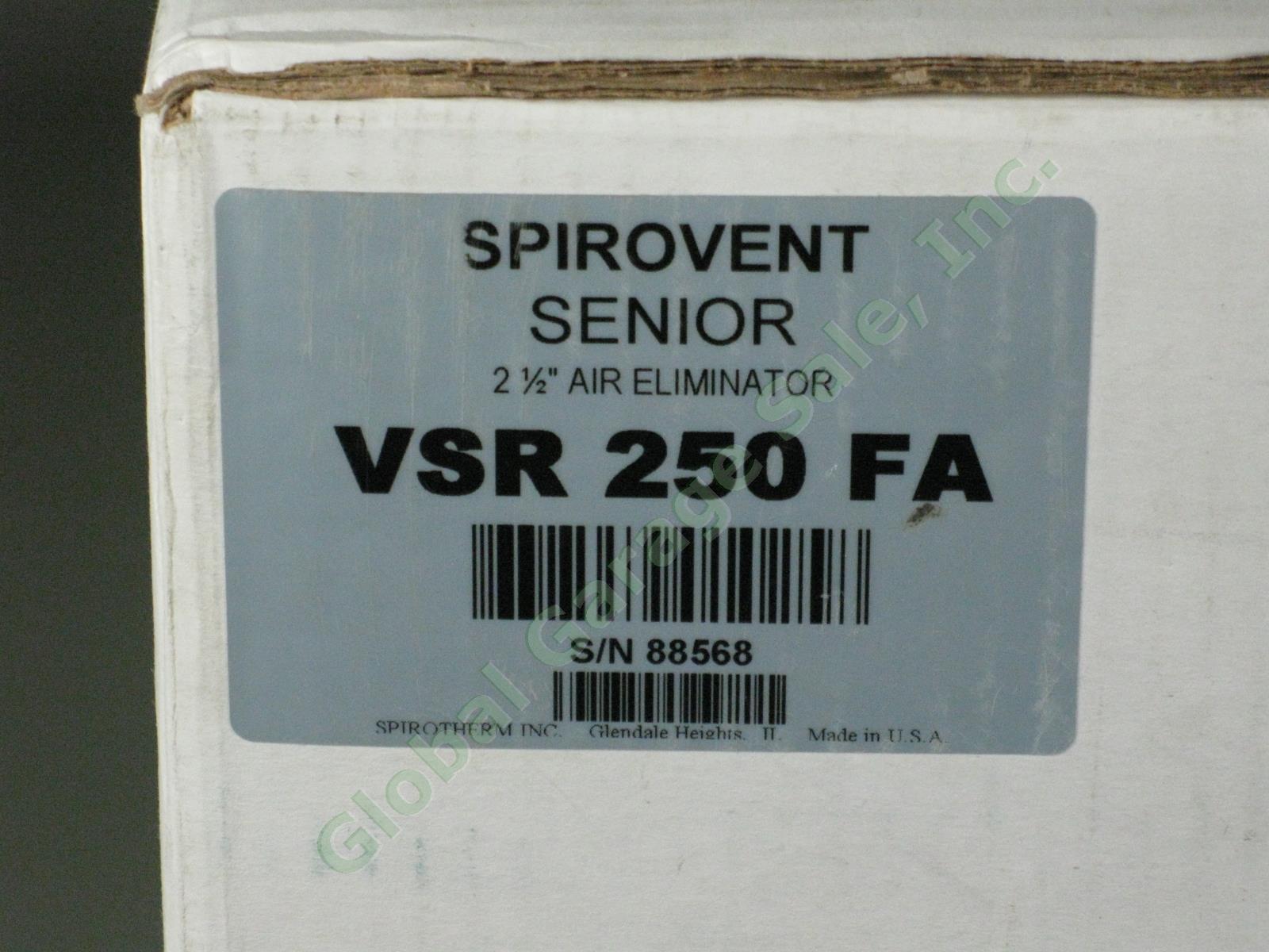Spirotherm Spirovent Senior Sr VSR250FA 2-1/2" Commercial Air Eliminator Flanged 1