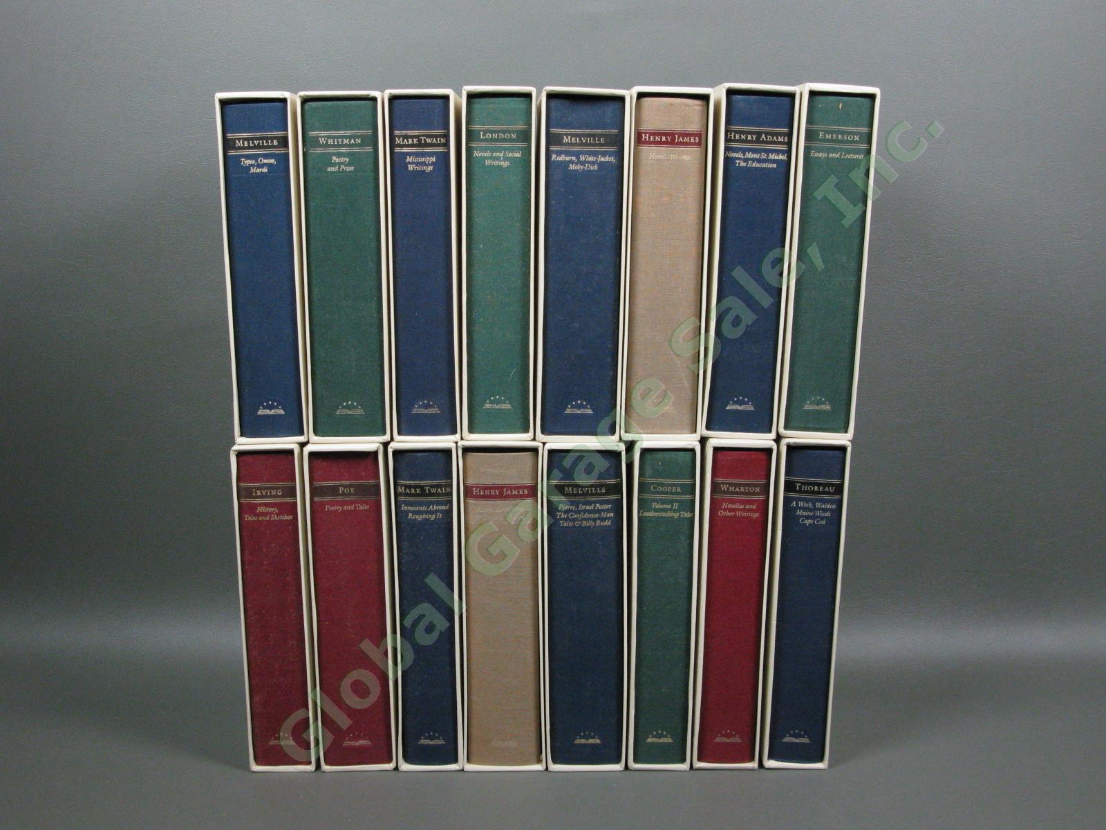 15 Volume Library of America Vintage 1979 Books Set + Slipcases Twain Thoreau NR