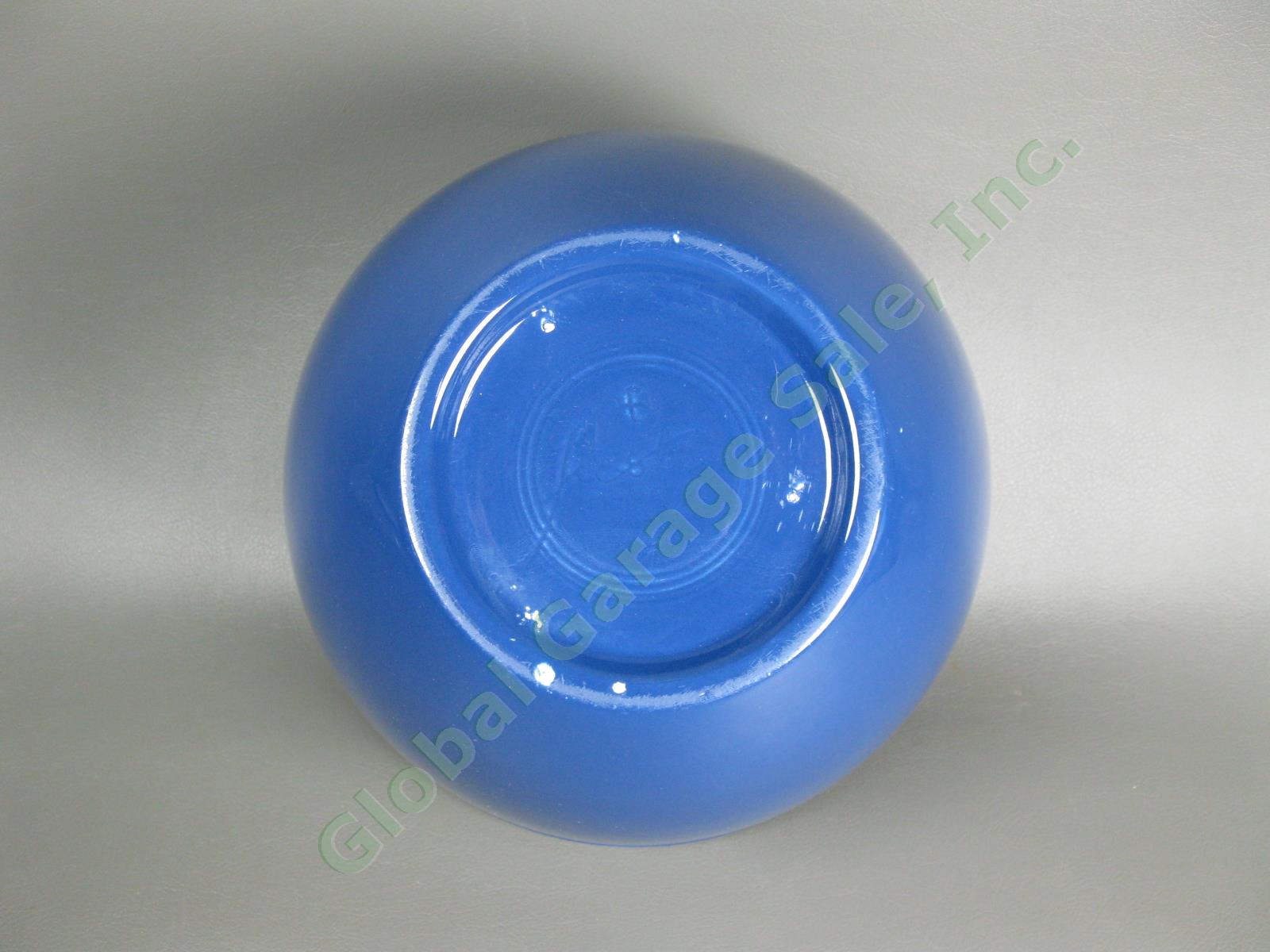 Vintage Fiesta Ware #7 Cobalt Blue Large Nesting Mixing Bowl Inside Bottom Rings 2