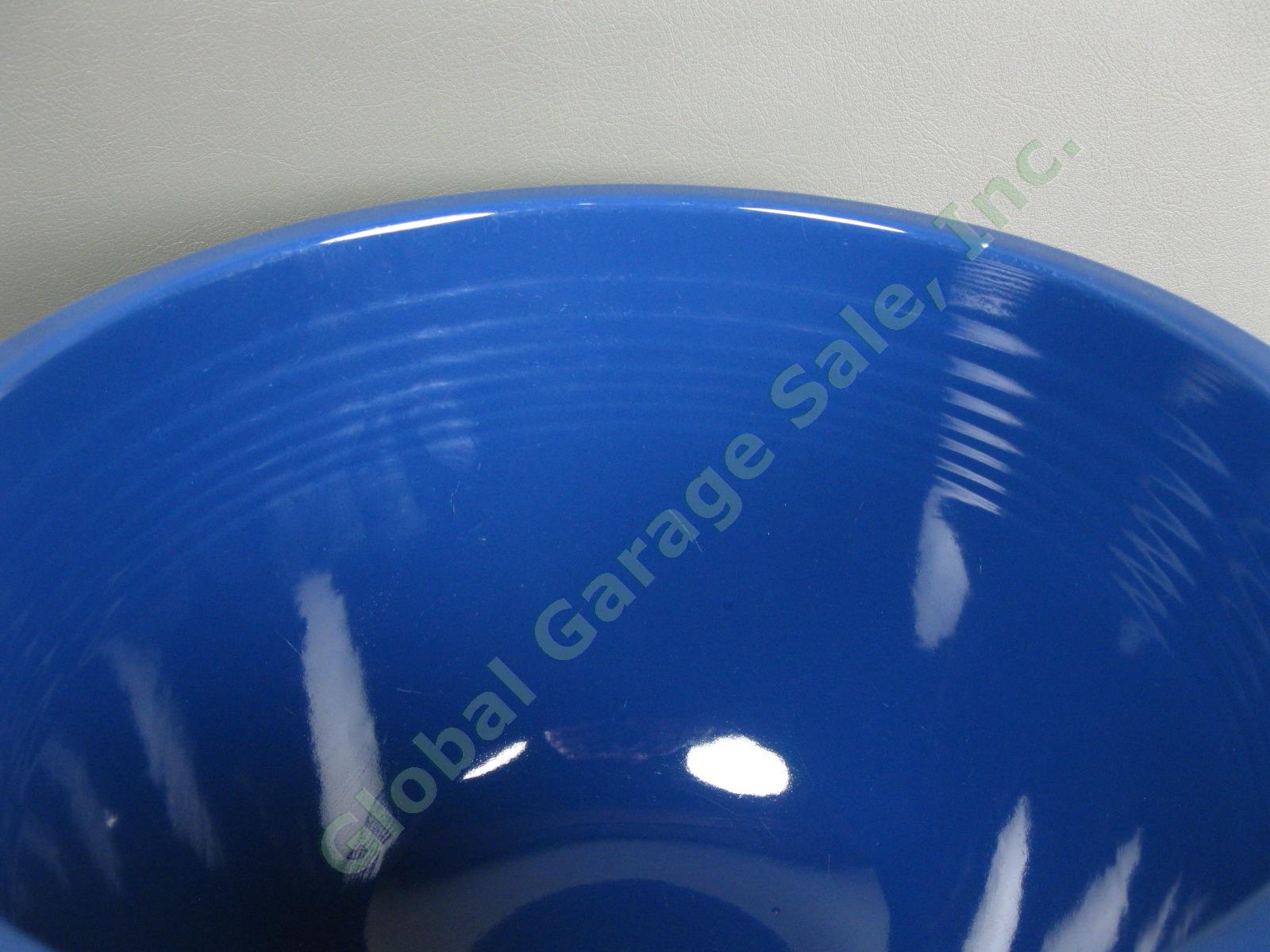 Vintage Fiesta Ware #7 Cobalt Blue Large Nesting Mixing Bowl Inside Bottom Rings 8