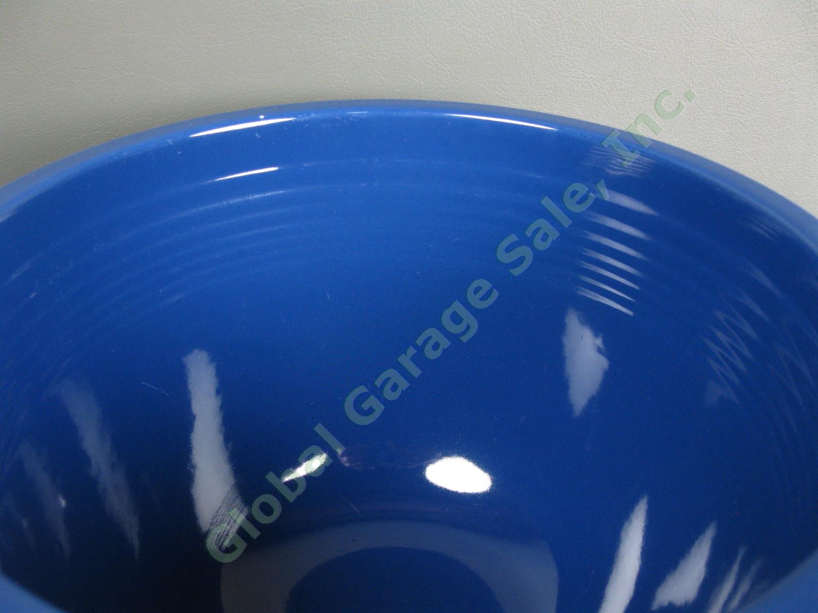 Vintage Fiesta Ware #7 Cobalt Blue Large Nesting Mixing Bowl Inside Bottom Rings 10