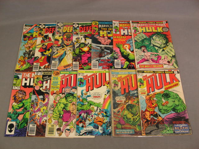 13 Vintage Incredible Hulk Comics Lot 180 1st Wolverine